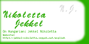 nikoletta jekkel business card